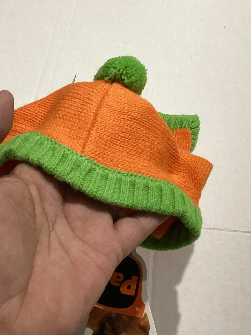 Orange & Green Pumpkin Hooded Dog Sweater